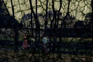 #521. Série From a collection. 40x60 cm. Photographie d'après diapositive & image peinte.